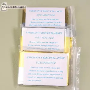 Cheenm Ngoài Trời Khẩn Cấp Nhiệt Nket Sinh Tồn Cứu Hộ Sơ Cứu Nket Gấp Hạ Nhiệt Chống Gió Khám Phá Cắm Trại Thảm Pad VN