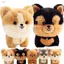 ZENZON Adorbale Furry Plush Corgi Dog, Búp bê nhồi bông sang trọng Đồ chơi nhồi bông cho chó lông tơ, Phim hoạt hình dễ thương Shiba Inu Soft Fluffy Puppy Soft Doll Girl