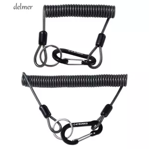 DELMER Dây Lò Xo Dây Xoắn Giữ Dây Nặng Đàn Hồi Cuộn Dây Thời Trang Dây Chìa Khóa Co Giãn Dây Câu Cá