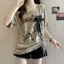 Mùa Hè 2026 Phong Cách Mới Của Mỹ Retro Rách Rời Vai Xếp Ly Áo Thun Ngắn Tay Rời Top INS