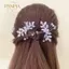PNPIA- Kẹp Tóc Lá Hoa Cổ Điển Ngọc Trai Pha Lê Hình Chữ U Kẹp Tóc Phong Cách Cổ Đại Hanfu Phụ Kiện Đám Cưới Hiệu Suất Kẹp Tóc Nhỏ Mũ Cô Dâu