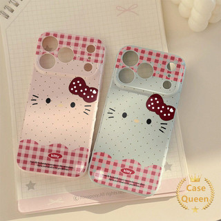 Cho iPhone 17 16 15 14 11 13 12 Pro Max Air XR X XS Max 7 8 16 Plus SE Màu Trơn Chấm Bi Kẻ Sọc Hoạt Hình Kitty Mèo Nơ Bong Bóng Trái Tim