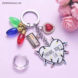 # HB # Sáng Tạo Nhiều Màu Sắc Hình Trái Tim Bóng Đèn Mặt Dây Chuyền Túi Quyến Rũ Tình Bạn Quà Tặng Băng Cassette Móc Khóa Dành Cho Nữ Nam Phụ Kiện.