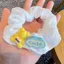 Cô Gái Ngọt Ngào Màu Vàng Scrunch Dây Buộc Tóc Gấu Hoa Dễ Thương Dây Buộc Tóc Mori Nơ Phụ Kiện Tóc Dễ Thương