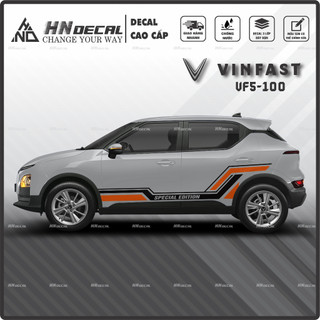 Tem dán xe VF5 - Decal dán xe VF5 MẪU TEM THỂ THAO CÁ TÍNH. 1 bộ dán 2 bên ( mẫu VF5-100 )