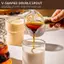 HL 75ml Thủy Tinh Chịu Nhiệt Espresso Cốc Đo Đôi Miệng Thủy Tinh Sữa Bình Có Tay Cầm Cân Kính Đo Cốc LMWU