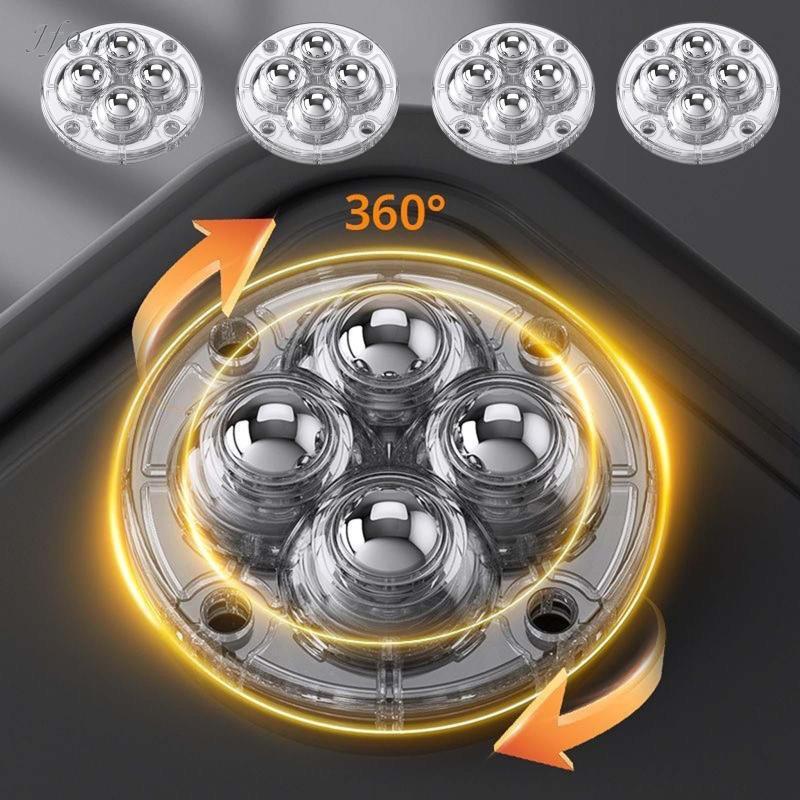 4x 360 Xoay Bánh Xe Nhà Tự Dính Bánh Xe Cho Thùng Rác Có Thể Đầu Giường Bàn Lau Xô Hộp Bảo Quản Thiết Bị Nhỏ