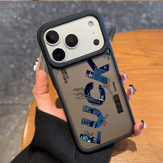 Chữ may mắn Độc đáo Thích hợp cho iPhone 17 ProMax XR 15 Pro 16 Pro 13 Plus 11 Pro Max 17 Pro 12 14 Pro XS 15 ProMax Vỏ bảo vệ chống mài mòn mờ chống trượt