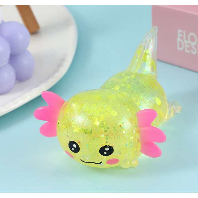 Đồ chơi căng thẳng Axolotl Squishy – Đồ chơi nhồi bông Axolotl dễ thương Đồ chơi bóp giác quan mềm cho trẻ em và người lớn, Đồ chơi giảm căng thẳng trên bàn, Ủng hộ bữa tiệc