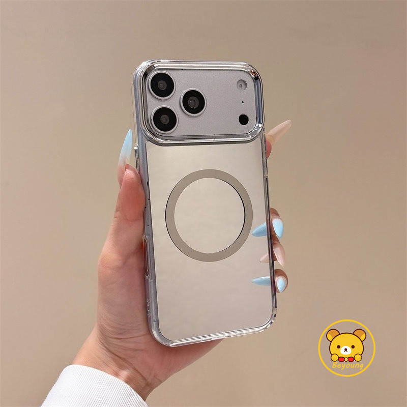 Ốp Điện Thoại Gương Từ Tính Kim Loại Cho Realme C35 C33 C30 C25S C25Y C21Y C20A C17 C15 C12 C11 C1 Vỏ Sạc Không Dây