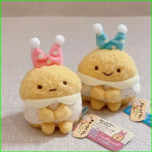 PS1 Sumikko gurashi Ebi Fry Pyjama Party Tedama Plushie Túi búp bê Cotton sang trọng dễ thương Charm SP1