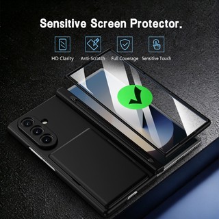 Ốp điện thoại PC cứng bảo vệ toàn thân cho Samsung Galaxy Z Fold 8 Ultra Z Fold 7 Z Fold 6 Z Fold 5 có giá đỡ bút S, 2 khe cắm thẻ, Bảo vệ màn hình