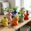 THEGIRL8B Chậu trồng cây mọng nước, Bình hoa trang trí độc đáo hình cá, Mini nghệ thuật thủ công mô phỏng chậu cây trang trí trang trí máy tính để bàn
