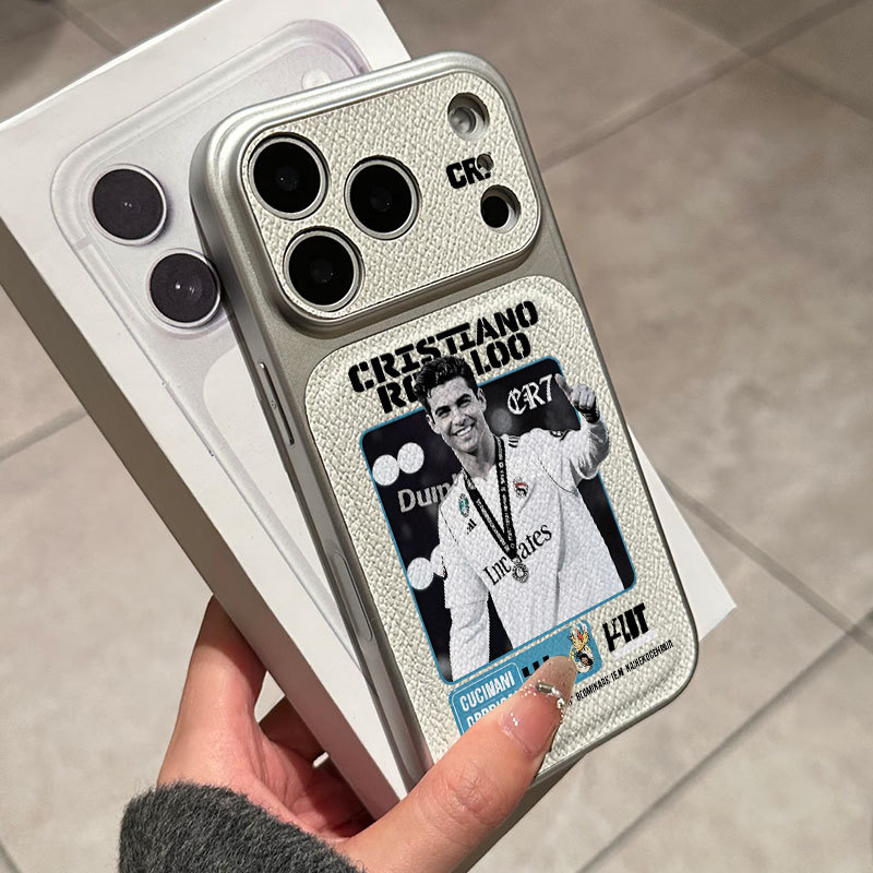 Ốp lưng iPhone Họa tiết da mạ điện họa tiết World Cup iPhone 17 16 15 14 13 12 11 Pro Max Plus Max