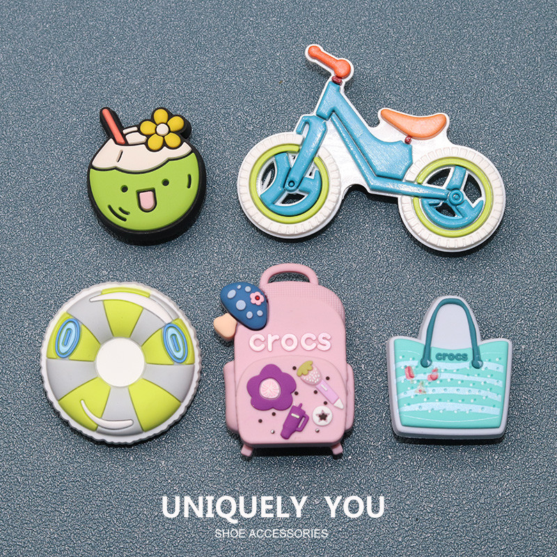 charm gắn dép crocs chram dép cross jibbitz crocs Lỗ Giày Giày Hoa Thích Ứng Với Crocs Khóa Giày Trang Trí Hoạt Hình Dễ Thương DIY Vui Vẻ Mùa Hè Kỳ Nghỉ Series Phụ Kiện