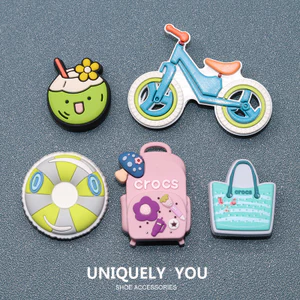 charm gắn dép crocs chram dép cross jibbitz crocs Lỗ Giày Giày Hoa Thích Ứng Với Crocs Khóa Giày Trang Trí Hoạt Hình Dễ Thương DIY Vui Vẻ Mùa Hè Kỳ Nghỉ Series Phụ Kiện