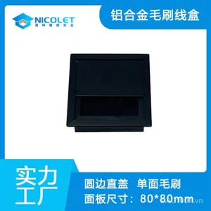 Bàn Làm Việc Hộp Ren Nhúng Ẩn Im Lặng Lật Ren Hộp Nhựa Ren Lỗ Bao Có Bàn Chải Vuông Ren Khe MSR5