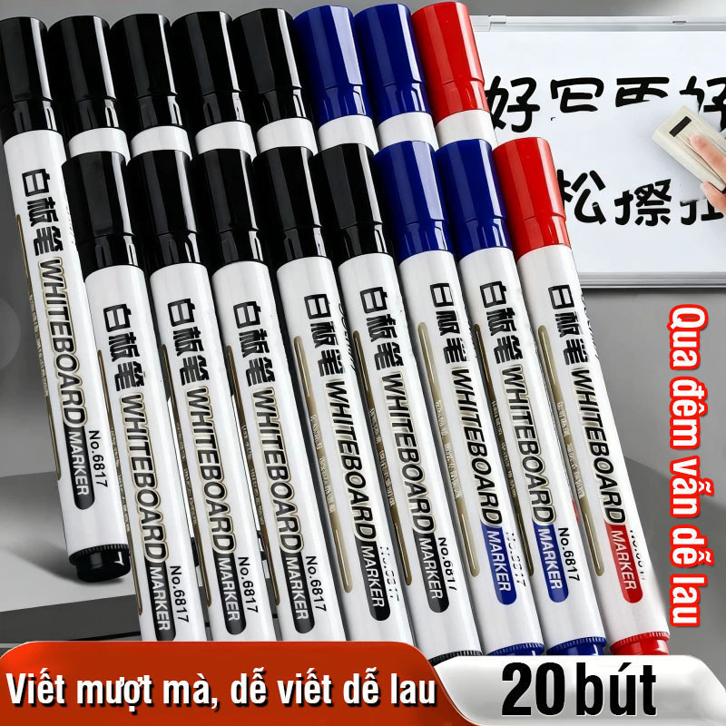 Bút Lông Bảng Trắng 50 Cây–Xóa Sạch Nhanh Khô,Đầu Bút Bền Chắc,Viết Trơn Mượt Cho Học Sinh Văn Phòng