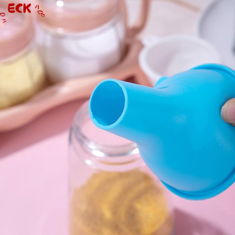 ECK 8CM Silicone Wide Mouth Phễu Sữa Powde Bean Phễu cỡ lớn Đa chức năng Rò rỉ dầu Phụ kiện nhà bếp HOT