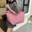 Túi Tote vải BeautifulHomeA Gingham có thiết kế kẻ sọc trắng và không gian rộng rãi Hoàn hảo cho công việc đi học Mua sắm Sử dụng hàng ngày VN