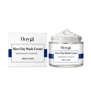 Kem mặt nạ đất sét gạo Hoygi 100g - Mặt nạ bùn làm mịn dưỡng ẩm cho da phát sáng mềm mại Kem mặt nạ đất sét chiết xuất gạo - Mặt nạ dưỡng ẩm nhẹ nhàng để tinh chế da xỉn màu thô