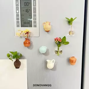 DONOVANQQ Bình Mini Nam Châm Tủ Lạnh, Tủ Lạnh Bình Handmade Độc Đáo, DIY Craft Nhựa Nhỏ Trang Trí Bình 3D Trang Trí Đám Cưới