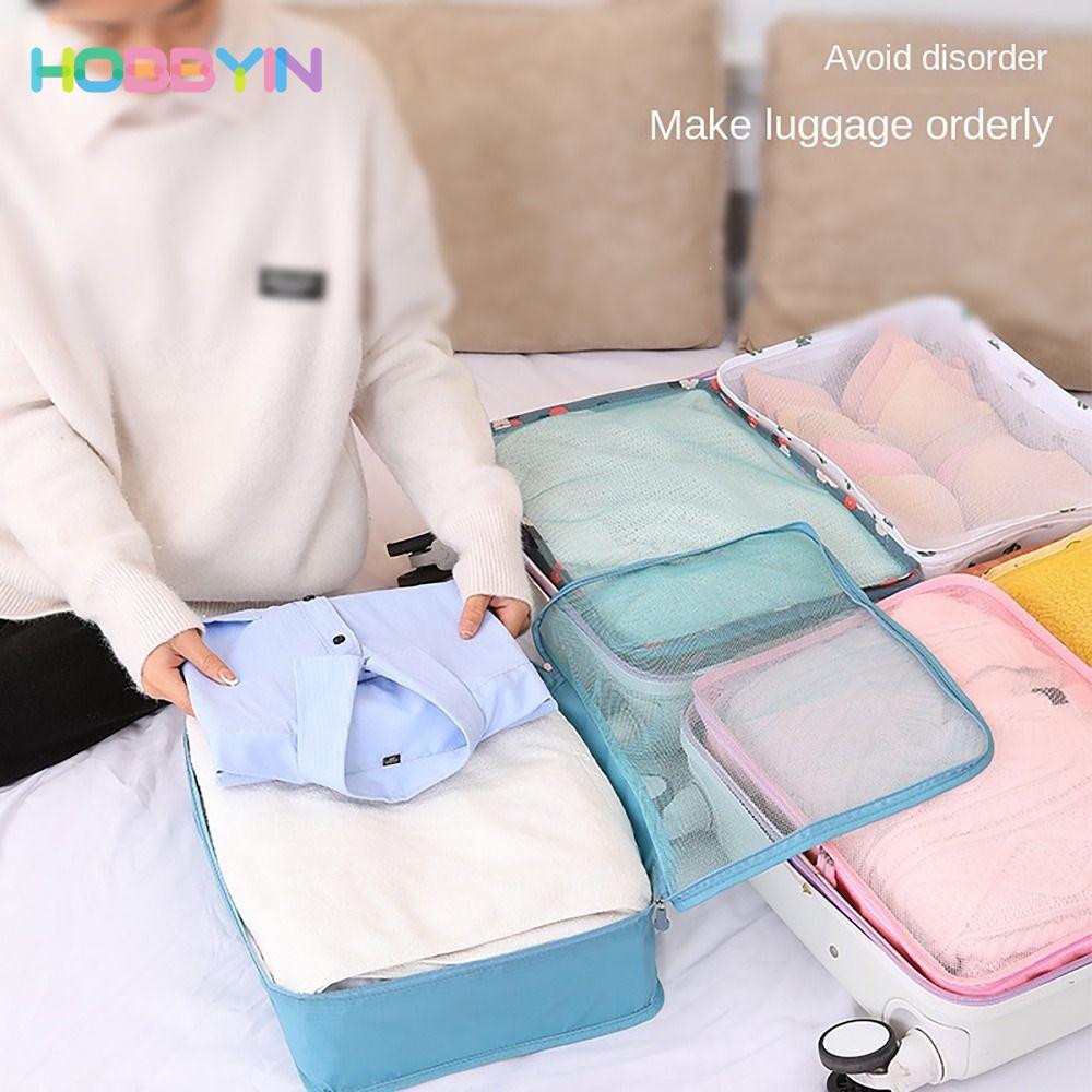 Túi đựng đồ du lịch HOBBYIN, Quần áo sắp xếp gọn gàng Lưới phân loại quần áo bên trong, Giày có thể gập lại Đóng gói Tủ quần áo Vali Túi du lịch
