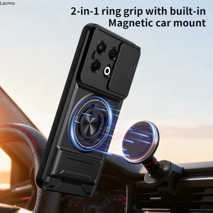 Vỏ Cho Tecno Spark 30 Pro Ốp Lưng Tecno Spark 30 Pro 4G Vỏ Magsafe Từ Gấp Giá Đỡ Giáp Quân Sự Vỏ Bảo Vệ Camera