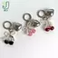 Thời Trang 3D Pha Lê Anh Đào Móc Khóa Ngọc Trai Nơ Bạc Trái Tim Mặt Dây Chuyền Móc Khóa Túi Nữ Phụ Kiện Quà Tặng