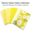 CATMALLER88 8 Gói Vải Cotton, Để May Vá Vá Quần Áo DIY Thủ Công Vải PreCut, Đồ May Hoa Vàng
