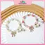 MYPANDA Ngọt Ngào Vintage Ngọc Trai Hoa Lily Vòng Tay Nữ Hàn Quốc Dễ Thương sel Màu Hồng Mặt Dây Chuyền Vòng Tay Trang Sức.