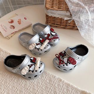 Trẻ Em Nhẹ EVA Dép Mùa Hè Mới Bé Gái Kitty Giày Công Chúa Nhân Quả Trong Nhà Ngoài Trời Rỗng Thoáng Khí Dép Đi Biển Trẻ Em