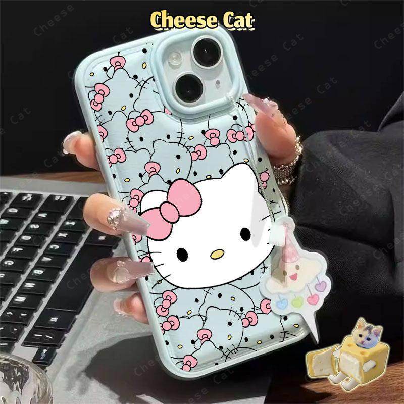 cho Kitty Hồng Ốp Điện Thoại Cho iPhone 17 13 12 14 11 Pro 15 Plus 16 Pro Max Xs Max XR 7Plus 8Plus Bao Da Điện Thoại