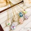 Vòng cổ mặt dây chuyền PYCOU, Vòng cổ mặt dây chuyền Zircon không phai màu Trang trí hình ảnh có thể mở được, Khung mở sang trọng bằng thép titan Vòng cổ tráng men cổ điển dành cho nữ