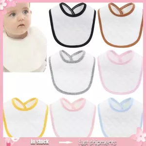 YOI YOI Yếm Cho Bé Sơ Sinh Vải Cotton Có Thiết Kế Màu Trơn Cho Ăn Và Chảy Nước Dãi Unisex Yếm Điều Dưỡng
