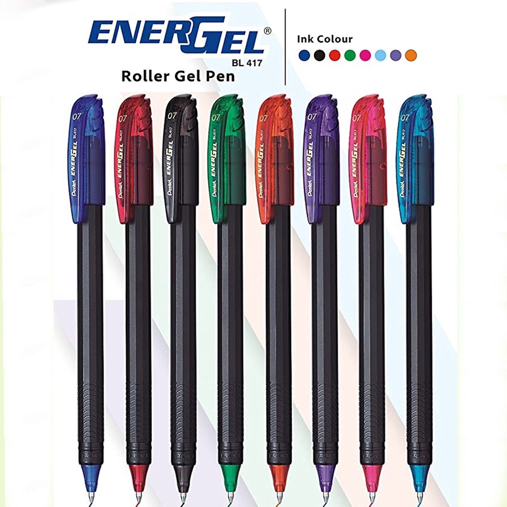 Bút gel Pentel Energel BL417 ngòi 0.7mm khô nhanh mực đẹp nhiều màu tiện lợi