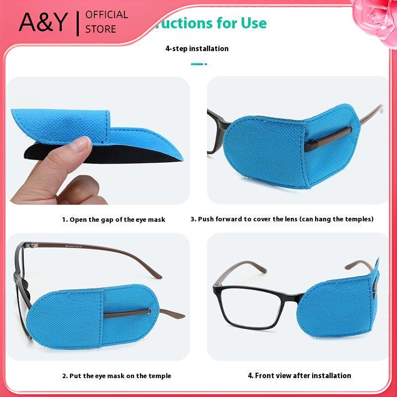 A & Y 6 Miếng dán che mắt điều trị nhược thị cho trẻ em, chăm sóc thị lực, miếng lót mắt cho bé trai, bé gái