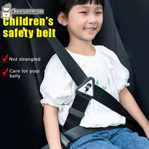 Cheenm Dây an toàn ô tô Polyester cho trẻ em, điều chỉnh dễ dùng, chống vướng, bảo vệ Ne VN