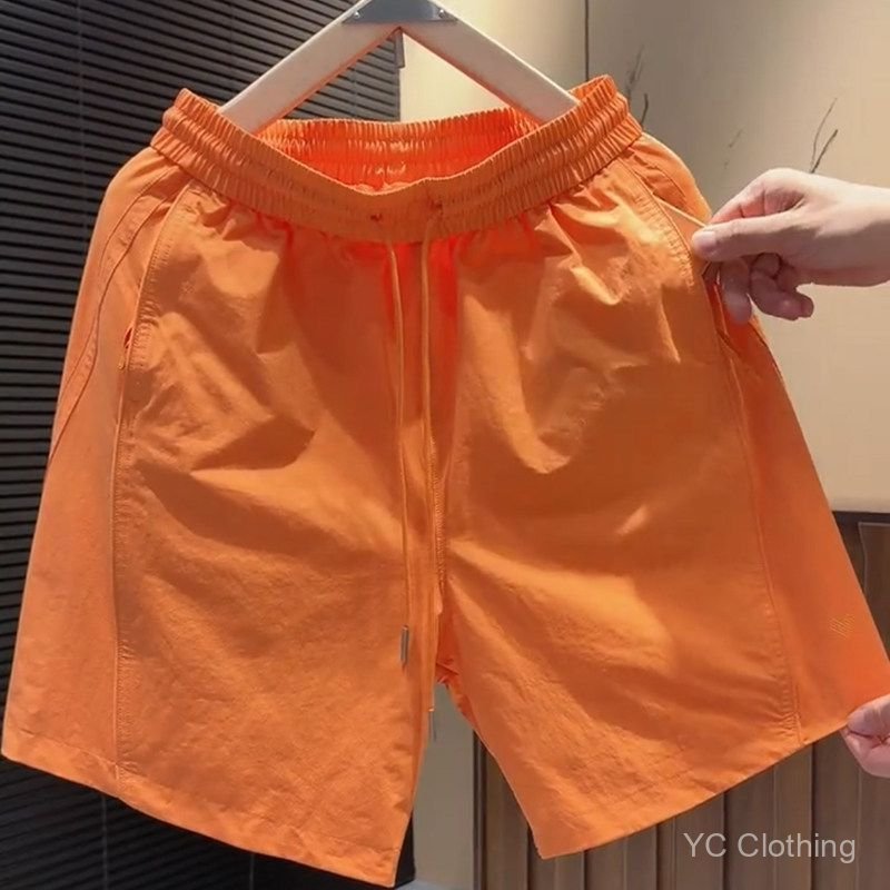 Quần short nam dáng rộng phong cách Hàn Quốc thời trang mùa hè hợp thời trang sang trọng nhẹ nhàng quần dài vừa phải đa năng dành cho nam PUUV