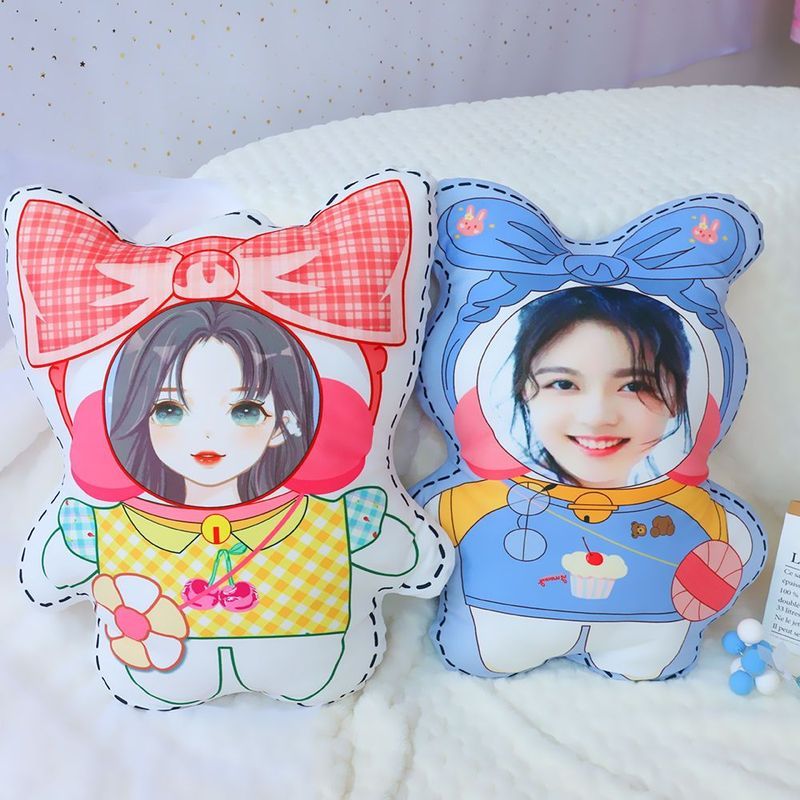Gối Tùy Chỉnh Hình Ảnh Bé Gái Dễ Thương Sang Trọng Đồ Chơi Bạn Gái Sáng Tạo Gửi Bạn Trai Quà Tặng Sinh Nhật Búp Bê Búp Bê