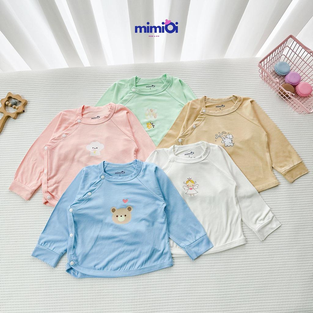 [AD01] Combo 3/5 áo dài lẻ cho bé sơ sinh chất liệu thun lạnh thoáng mát cho bé sơ sinh 0-3 tháng
