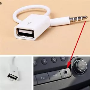 NS 3.5mm Nam AUX Âm Thanh Cắm Ja Sang USB 2.0 Nữ Chuyển Đổi Dây Cáp Xe MP3Male NS