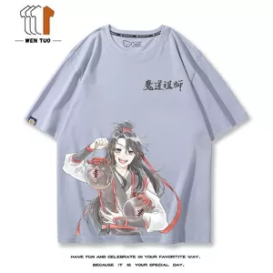 Mo Dao Patriarch Hoạt Hình Hàng Hóa Wei Wuxian Hai Chiều In Hình Áo Thun Ngắn Tay Nam Nữ Mùa Hè Cotton Nguyên Chất Tất Cả Trận Đấu Nửa Tay
