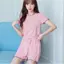 Sản phẩm mới Bộ đồ ngủ ngắn tay bằng lụa băng có độ đàn hồi cao dành cho nữ Bộ đồ dài tay phong cách mỏng thân mật với miếng đệm ngực Bộ đồ cảm giác mát mẻ