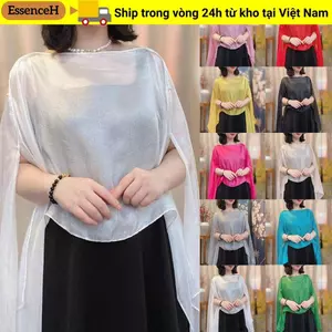 ESSENCEH Evening Prom Cape, Khăn choàng nữ màu trơn dài, Áo khoác voan thời trang Áo khoác mũi nữ bé gái