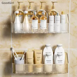 Hộp đựng mỹ phẩm treo tường Ra Không cần lỗ Giá treo tường góc nhựa Dụng cụ sắp xếp Phụ kiện phòng tắm VN