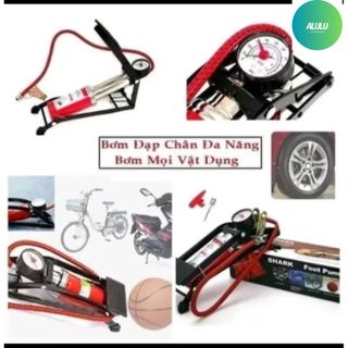 Bơm Chân Mini Tiện Lợi Đa Năng Có Đồng Hồ Đo Áp Suất – Bơm Xe Máy, Xe Đạp, Ô Tô, Bóng