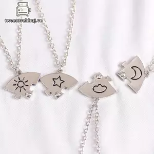 Nhíp 4 Miếng Mới Tròn Mặt Trời Ngôi Sao Mặt Trăng Mặt Dây Chuyền Nelace Thời Trang Người Bạn Thân Nhất Mãi Tình Bạn BFF Nam Nữ Quyến Rũ Choker 2023 VN