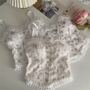 Pháp Hoa Sling Ren Đẹp Lưng Bên Trong Nguyên Chất Desire Phong Cách Bên Ngoài