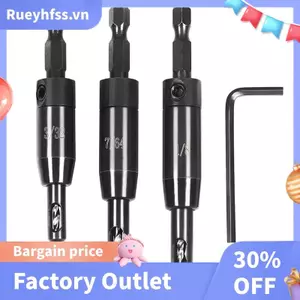 Bộ 3 mũi khoan tự định tâm 3 / 32inch, 7 / 64inch, 1 / 8inch, Bit, Mũi khoan bản lề tự làm trung tâm